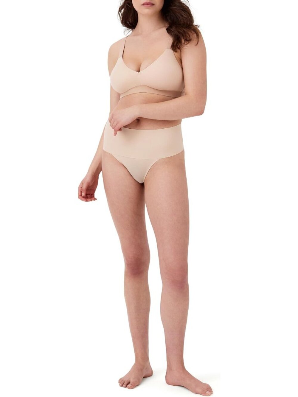 SPANXsupersmooth Undie-tectable Thong  Soft Nude MEDIUM NWT